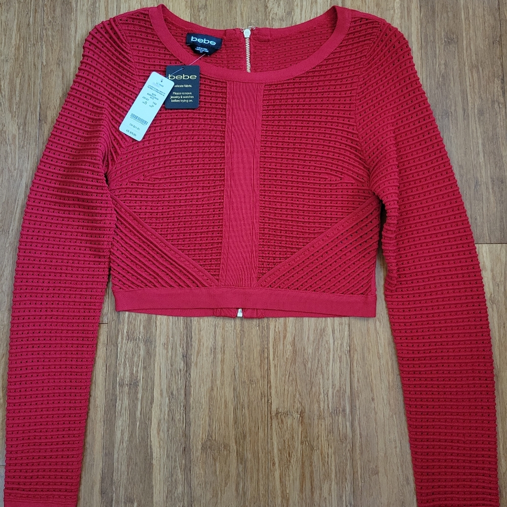 Bebe matching red top and skirt